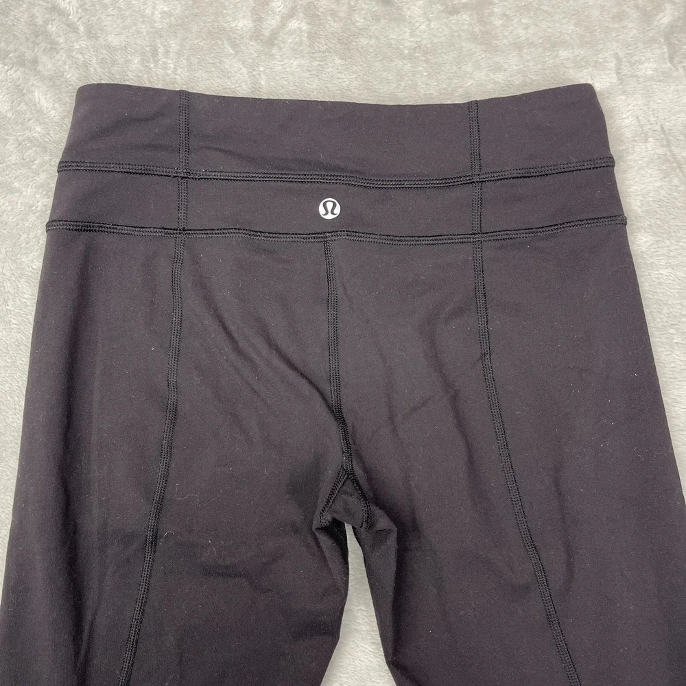 Lululemon Leggings Women 4 (26x33) Black Groove Slim Skinny Leg Athletic Pull On